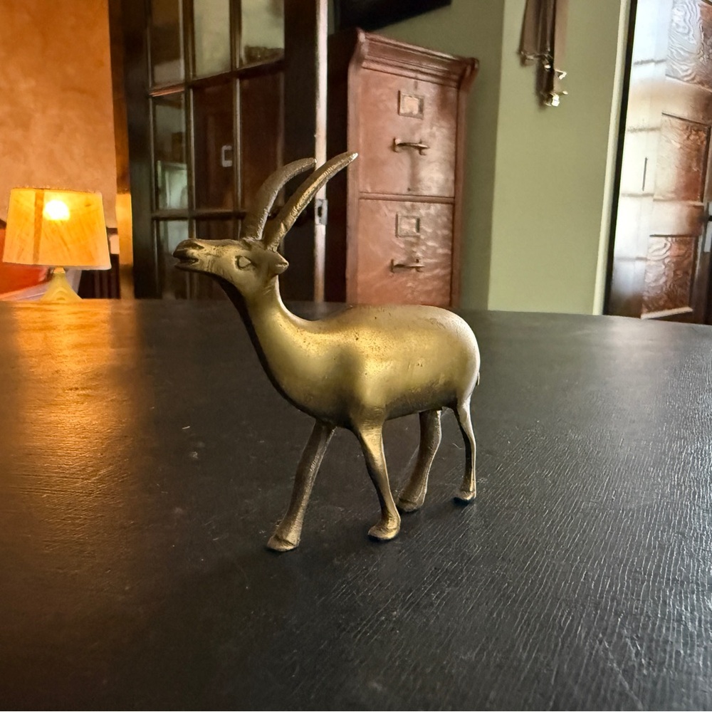 Brass Antelope Figurine